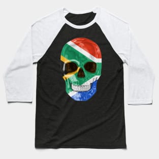 South Africa Flag Skull - Gift for South African With Roots From South Africa Baseball T-Shirt